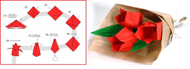 Тюльпан в оригами